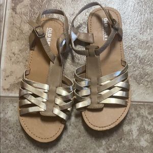 Old navy gold/tan sandals